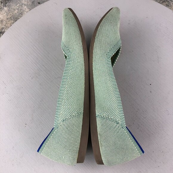 Rothy's Women's Size 6.5 The Point Mint Green Pointed Toe Slip On Ballet Flats - Picture 8 of 13